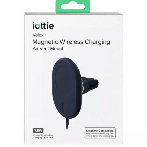 iottie Other - iOttie - Velox 7.5W Wireless Charging Air Vent Mount with MagSafe -Midnight Blue
